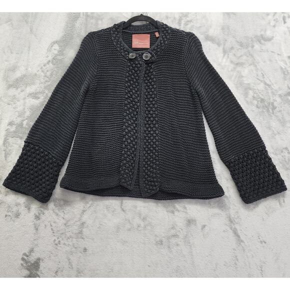 525 America Sweater Womens Size S Black Chunky Knit Cape Sweater Spring Casual - Picture 1 of 10